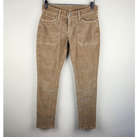 Levi's Surplus Skinny Low Rise White Tab Corduroy Pants Tan sz 27 - Picture 1 of 13